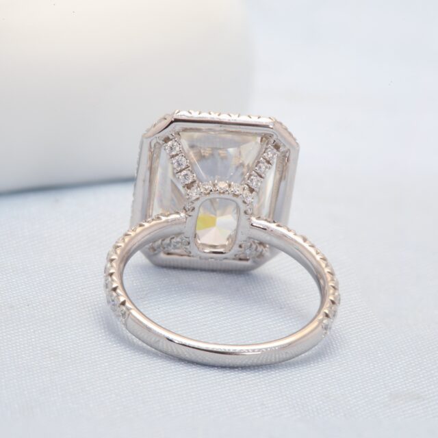 Raelynn 6 carat radiant cut moissanite halo ring (6) 6 carat radiant cut moissanite halo ring