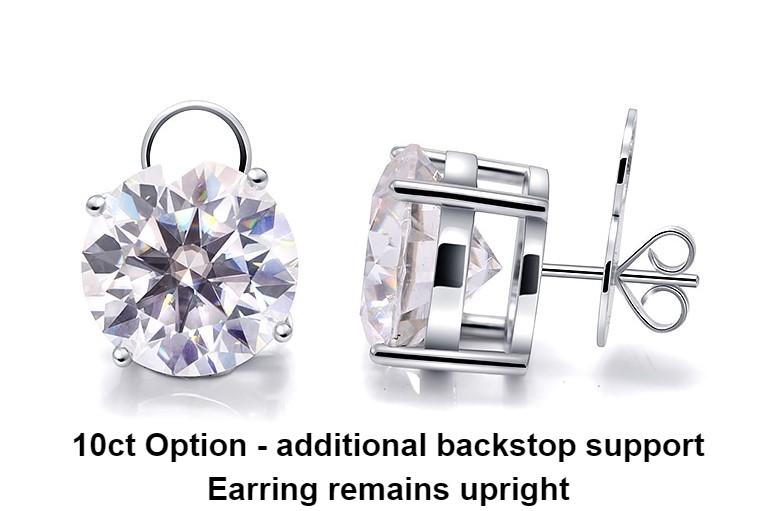 10ct Low Profile Stud Earrings